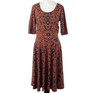 New Lularoe Nicole dress size L 12-14 geometric